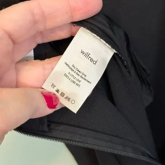 Aritzia Wilfred Ecoulement Tie Back Jumpsuit Womens 0 Black Cropped Wide Leg - Picture 9 of 10